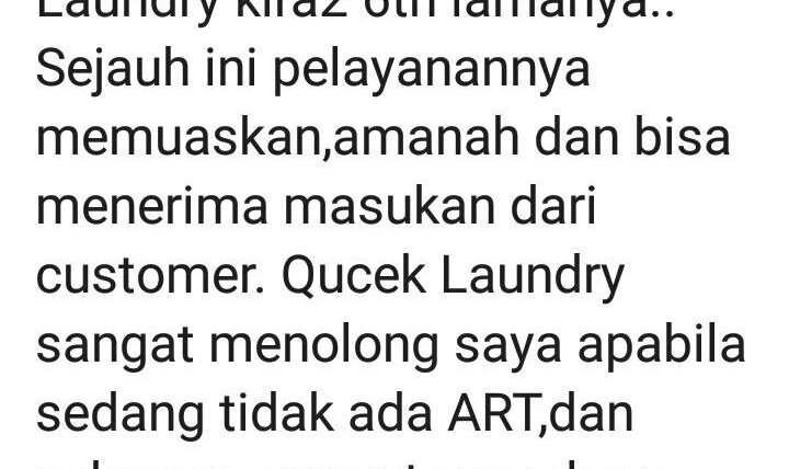 Review cuci expres Qucex laundry 0858 9075 8688
